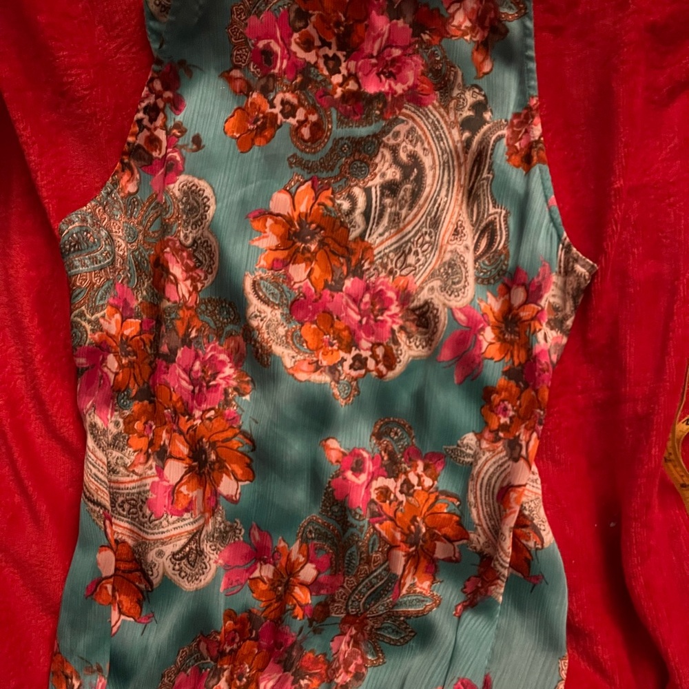 Cache Multicolor Beaded Floral Top - Picture 4 of 7